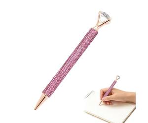 Rhinestone Pen Sparkly Tool, 5,9 x 0,39 Inches Gem Writing Instrument, Bling Pens Bulk, Office Accessories Design, Best Usage Accessory for Teacher Nurse Coworker Friend Birthday Desk Word School Work