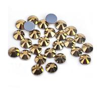Rhinestones Strass Termoadesivi, Cristalli A Fondo Piatto, Glitterati,for Indumenti(Mine Gold,SS10-1440pcs)
