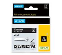 Dymo schriftband vinyl white black (1805435)
