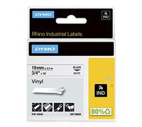 DYMO IND 18445 - Nastro in vinile DYMO IND, 19 mm, nero/bianco