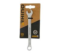 RHINO - Chiave combinata da 10 mm, chiave di serraggio, chiave ad anello e chiave a forchetta - Diametro 10 mm - Alta qualità - Realizzato in acciaio (cromo vanadio) - Garanzia a vita - Diverse misure