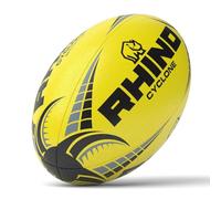 Rhino Cyclone - Pallone da rugby, giallo fluo, misura 5