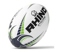 Rhino Cyclone - Pallone da rugby, misura 5, colore: bianco