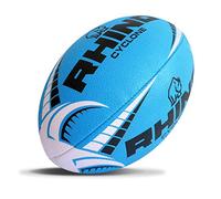 Rhino Cyclone - Pallone da rugby, misura 5, colore: Blu