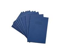 RHINO F8M - Quaderno, formato A4, 80 pagine, confezione da 10, colore: Blu scuro
