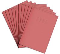 RHINO F8M - Quaderno formato A4, 80 pagine, confezione da 10, colore: Rosa