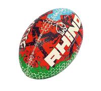 Rhino Graffiti - Pallone da rugby, 5, colore: Rosso e Blu