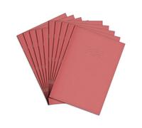 RHINO - Libro per esercizi con 48 pagine bianche, formato A4, confezione da 10, colore: Rosa