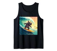 Rhino on a surfboard Canotta