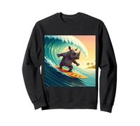 Rhino on a surfboard Felpa