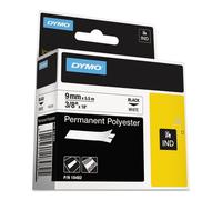 Rhino Permanent Poly Industrial Label tape, 3/20,3 cm x 5,5 m, colore: Bianco/Nero stampa
