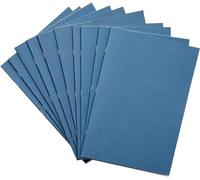 RHINO Quaderno formato A4, 64 pagine/8 mm, a righe con margine, confezione da 10, articoli di cancelleria per ufficio e scuola, colore azzurro