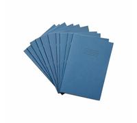 RHINO S10-Quaderno, formato A4, 80 pagine, colore: blu (confezione da 10)