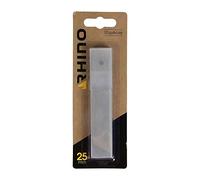 RHINO - Set di 10 lame taglierina a schermo 25 mm - Set di 10 lame di ricambio - Larghezza lama 25 mm - Compatibile con il taglierino a schermo Rhino 060512