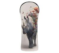 Rhino - Set di coperture per mazze da golf 3D, accessori in pelle di alta qualità con targhetta numerica, per conducente, fairway, legno ibrido