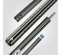 RHINO, Stecca da Biliardo Nebula 2, 100% Fibra di Carbonio e Corpo Composito, Blu Cielo, Grigio Carbone Time Crystal Tip, PRO Taper Design, 12,4 mm, Giunto 3/8-8, Impugnatura a Frizione 3D, Stecca da