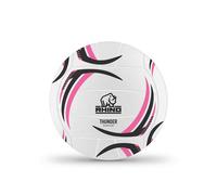 Rhino Thunder Moulded Netball 4 White/Pink/Grey 4 White/Pink/Grey