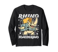 Rhino-Toasterino Funny Italian Pane Gen Z Meme Maglia a Manica
