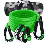 Rhino USA Corda Traino Auto di Recupero - Fune Corda Rimorchio Auto Cinetica - 13,000kg (2.2cm x 9m) - Corda Resistente con 2 Grilli Morbidi - per UTV ATV LKW Fuoristrada Trattore - Verde