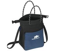 Rhino Valley Sacchetto da Gesso per Arrampicata, Borsa Portagesso Magnetica per Sport Senza Perdite con Manico, Saccheto da Gesso con Cintura Regolabile e Tasche con Cerniera per Pesi, Blu Navy & Nero