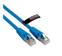 Rhinocables Cat6A schermato Antigroviglio RJ45 10 Gigabit Ethernet CAT 6A Booted Patch Cable Network Piombo ad alta velocità multi colori e lunghezze (10 m, blu)