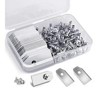 Rhinocerosdance Lame Robot Tagliaerba 45 Pezzi Argento 0,75 mm Universale Vale per Tutti Husqvarna Automower, Gardena, Yardforce Robot Tagliaerba, Lama di Ricambio per Robot Rasaerba con Viti