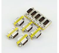 RHINORO Confezione da 10 mini adattatore VGA SVGA per caricabatterie 15 pin maschio a maschio TFT CRT monitor proiettore PC