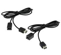 RHINORO SNES - Cavo di prolunga per controller, confezione da 2, 1,8 m, nero, compatibile con controller Nintendo Classic Mini (2016-2017)