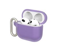 RHINOSHIELD AirPods Case with Carabiner Compatible with Apple [AirPods 3] | Military Grade Drop Protection, Scratch Resistant, Wireless Charging - [Violet, Standard Set]