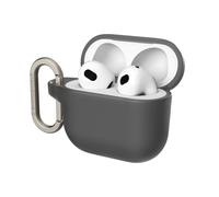 RHINOSHIELD AirPods Case with Carabiner Compatible with Apple [AirPods 4] | Military Grade Drop Protection, Scratch Resistant, Wireless Charging - Black, Standard Set