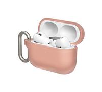 RHINOSHIELD AirPods Case with Carabiner Compatible with Apple [AirPods Pro] | Military Grade Drop Protection, Scratch Resistant, Wireless Charging - [Blush Pink, Standard Set]