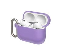 RHINOSHIELD AirPods Case with Carabiner Compatible with Apple [AirPods Pro] | Military Grade Drop Protection, Scratch Resistant, Wireless Charging - [Violet, Standard Set]