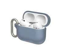 RHINOSHIELD AirPods Case with Carabiner Compatible with Apple [AirPods Pro] | Military Grade Drop Protection, Scratch Resistant, Wireless Charging - [Ash Grey, Standard Set]
