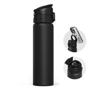 RHINOSHIELD AquaStand Bottiglia 700ml in Acciaio Inossidabile Isolata, Bottiglia Sportiva con Manico MagSafe Compatibile, Treppiede con Angoli Regolabili, Impermeabile - Nero Classico