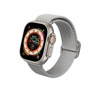 RhinoShield Braided Band for Apple Watch Series 1/2/3(42mm)+S4/5/6/SE(44mm)+S7/8/9(45mm)+S10(46mm)+Ultra/Ultra 2(49mm) | Water and Sweat Repellent, Stretchy Strap - Gray