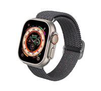 RhinoShield Braided Band for Apple Watch Ultra 3, Ultra 2, Ultra (49mm) + Series 11, 10 (46mm) + Series 9, 8, 7 (45mm) + Series 6, 5, 4, SE 3, SE 2, SE (44mm) + Series 3, 2, 1 (42mm) - Midnight Black