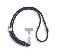 RhinoShield Braided Crossbody Phone Lanyard | Easy to Adjust, Additional loop to hang Airpods, Keys, Durable Strap, Multiple Colors, Made of Recycled Materials(Landyard Card Included) - Midnight Blue