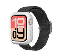 RhinoShield Bumper Case Compatible with Apple Watch SE 3 / SE 2 / SE/Series 6/5 / 4 [44mm] | Slim Protective Case, Lightweight and Shock Absorbent - Classic White