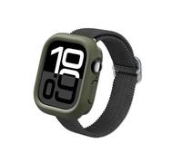 RhinoShield Bumper Case Compatible with Apple Watch Series 11/10 [46mm] | Slim Protective Cover - Lightweight, Shock Absorbent, Non-Slip - Seaweed Green