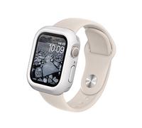 RhinoShield Bumper Case Compatible with Apple Watch Series 9/8 / 7 [41mm] | Slim Protective Case, Lightweight and Shock Absorbent - Classic White