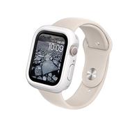 RhinoShield Bumper Case Compatible with Apple Watch Series 9/8 / 7 [45mm] | Slim Protective Cover - Lightweight, Shock Absorbent and Non-Slip - Classic White