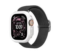 RhinoShield Bumper Case Compatible with Apple Watch Ultra 3 / Ultra 2 / Ultra [49 mm] | Slim Protective Case, Lightweight and Shock Absorbent - Classic White