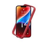 RhinoShield Bumper Case Compatible with [iPhone 14] | CrashGuard NX - Shock Absorbent Slim Design Protective Cover 3.5M / 11ft Drop Protection - Red