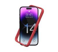 RhinoShield Bumper Case Compatible with [iPhone 14 Pro] | CrashGuard NX - Shock Absorbent Slim Design Protective Cover 3.5M / 11ft Drop Protection - Red