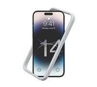 RhinoShield Bumper Case Compatible with [iPhone 14 Pro Max] | CrashGuard NX - Shock Absorbent Slim Design Protective Cover 3.5M / 11ft Drop Protection - Platinum Gray