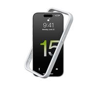 RhinoShield Bumper Case Compatible with [iPhone 15] | CrashGuard - Shock Absorbent Slim Design Protective Cover 3.5M / 11ft Drop Protection - Platinum Gray