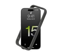 RhinoShield Bumper Case Compatible with [iPhone 15] | CrashGuard - Shock Absorbent Slim Design Protective Cover 3.5M / 11ft Drop Protection - Graphite