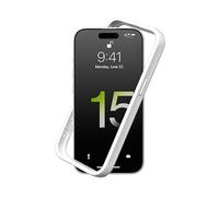RhinoShield Bumper Case Compatible with [iPhone 15] | CrashGuard - Shock Absorbent Slim Design Protective Cover 3.5M / 11ft Drop Protection - White