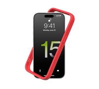 RhinoShield Bumper Case Compatible with [iPhone 15 Plus] | CrashGuard - Shock Absorbent Slim Design Protective Cover 3.5M / 11ft Drop Protection - Red