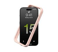 RhinoShield Bumper Case Compatible with [iPhone 15 Pro Max] | CrashGuard - Shock Absorbent Slim Design Protective Cover 3.5M / 11ft Drop Protection - Blush Pink